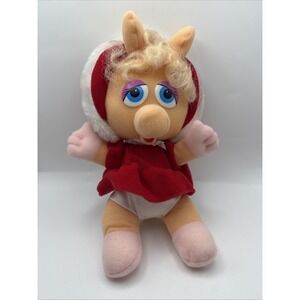 Baby Miss Piggy 1987 Plush Christmas Holiday‎ Winter Muppets
